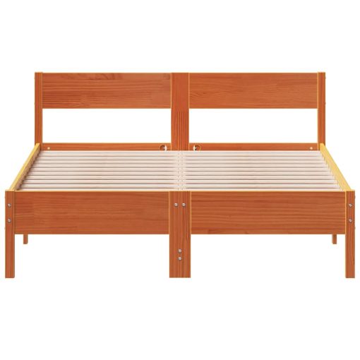 Letto Senza Materasso Marrone Cera 150x200 Cm In Legno Di Pino - Image 4