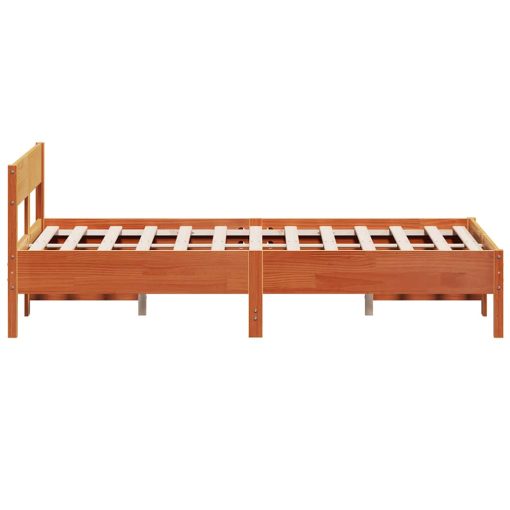 Letto Senza Materasso Marrone Cera 150x200 Cm In Legno Di Pino - Image 5