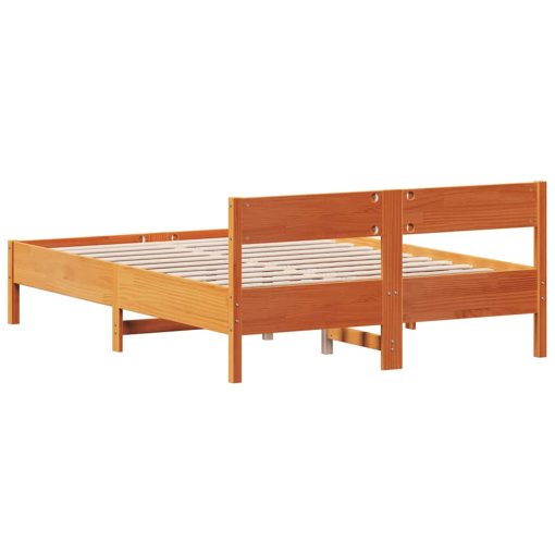 Letto Senza Materasso Marrone Cera 150x200 Cm In Legno Di Pino - Image 6