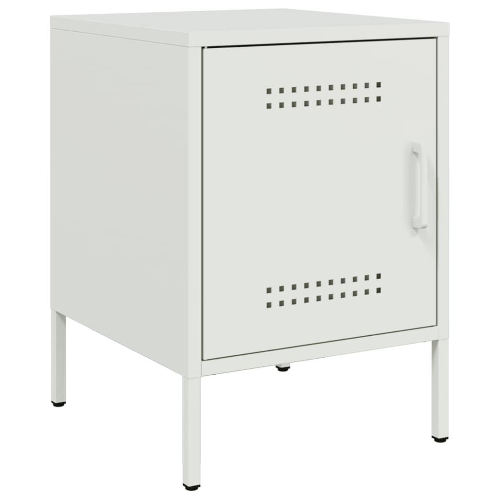 Comodino Bianco 36x39x50,5 Cm In Acciaio - Image 2