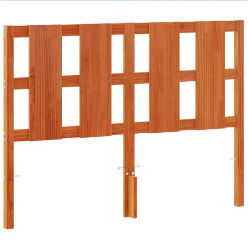 Testiera Marrone Cera 135 Cm In Legno Massello Di Pino - Image 2