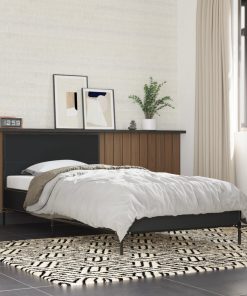 Giroletto Nero 90x200 Cm In Legno Multistrato E Metallo