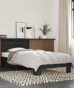 Giroletto Nero 90x200 Cm In Legno Multistrato E Metallo