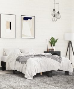 Giroletto Nero 120x200 Cm In Legno Multistrato E Metallo