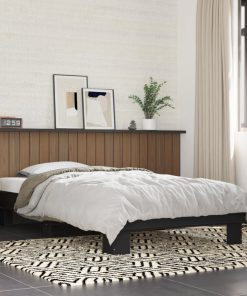 Giroletto Nero 90x200 Cm In Legno Multistrato E Metallo