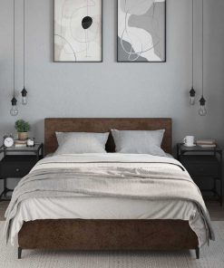 Comodini 2 Pz Neri 40x40x55 Cm In Legno Multistrato