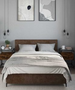 Comodini 2 Pz Rovere Fumo 40x40x55 Cm In Legno Multistrato