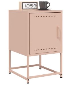 Comodini 2 Pz Rosa 36x39x60,5 Cm In Acciaio
