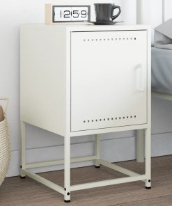 Comodino Bianco 36x39x60,5 Cm In Acciaio