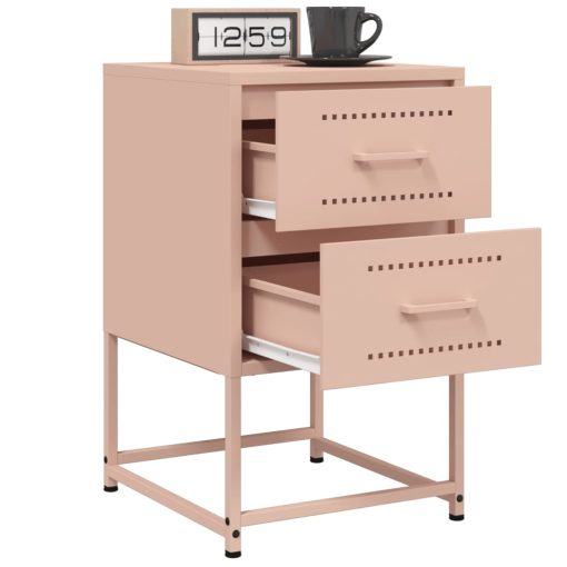 Comodini 2 Pz Rosa 36x39x60,5 Cm In Acciaio - Image 4
