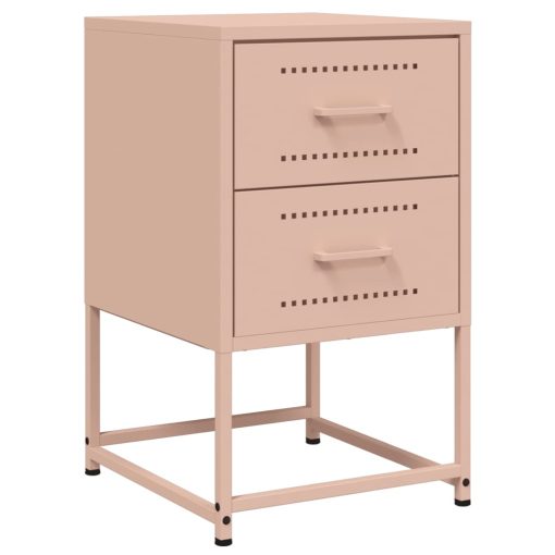 Comodini 2 Pz Rosa 36x39x60,5 Cm In Acciaio - Image 5