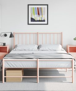 Comodini 2 Pz Rosa 36x39x60,5 Cm In Acciaio