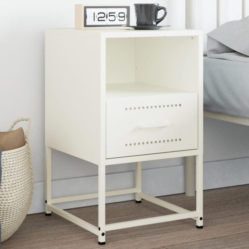 Comodino Bianco 36x39x60,5 Cm In Acciaio
