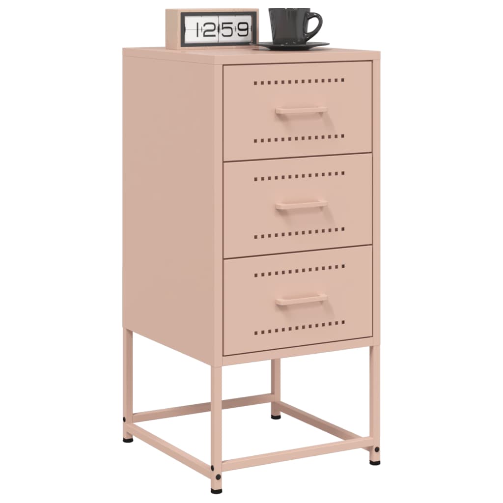 Comodini 2 Pz Rosa 36x39x78 Cm In Acciaio - Image 3