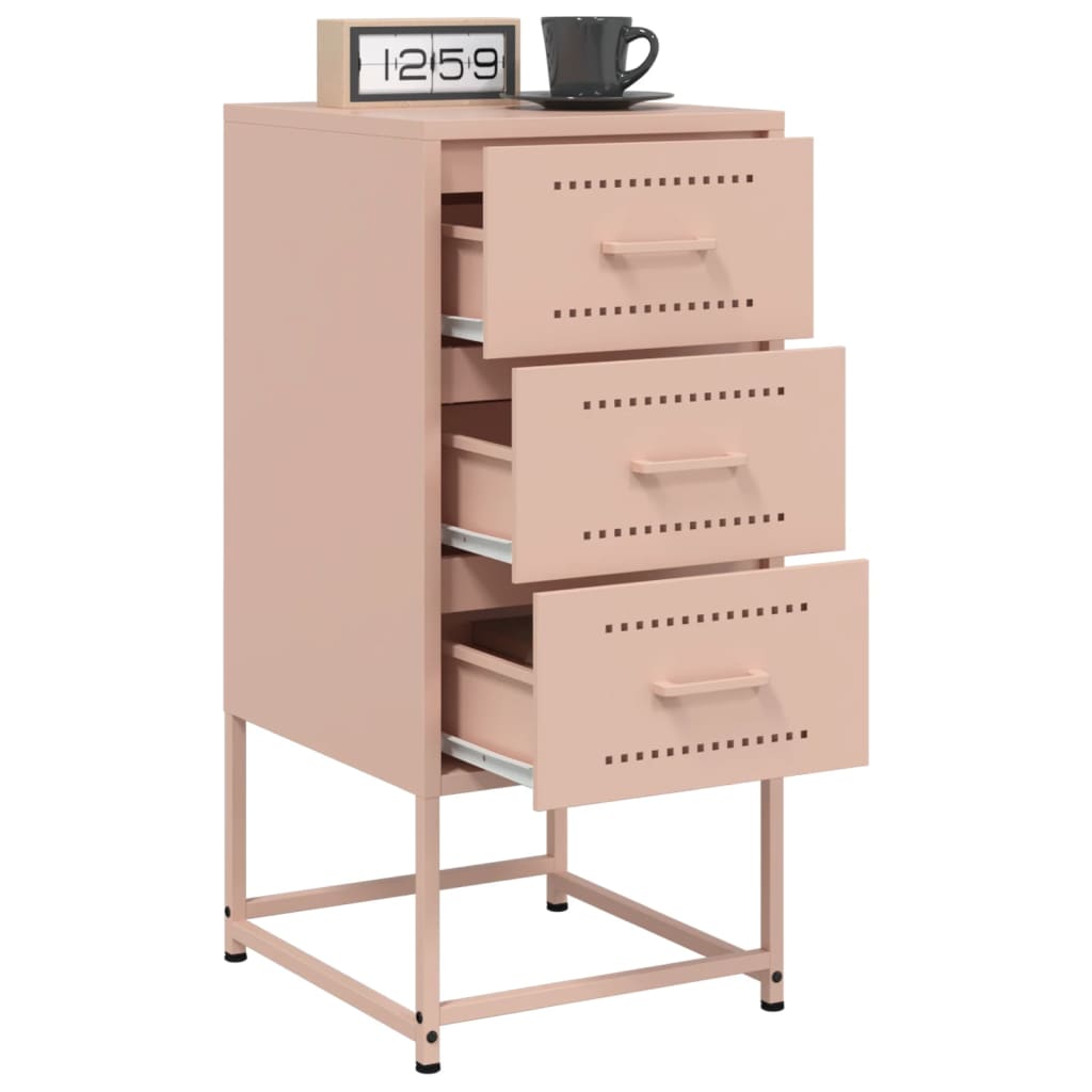 Comodini 2 Pz Rosa 36x39x78 Cm In Acciaio - Image 4