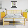 Comodini 2 Pz Giallo Senape 36x39x78 Cm In Acciaio