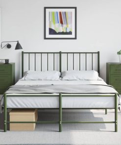 Comodini 2 Pz Verde Oliva 36x39x78 Cm In Acciaio