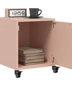 Comodini 2 Pz Rosa 36x39x43,5 Cm In Acciaio