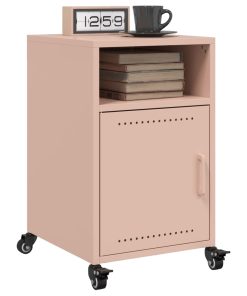 Comodini 2 Pz Rosa 36x39x59 Cm In Acciaio