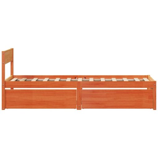 Letto Senza Materasso Marrone Cera 90x200 Cm Legno Di Pino - Image 5