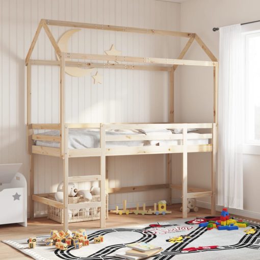Tetto Per Letto Bambini 217x85,5x154 Cm Legno Massello Di Pino