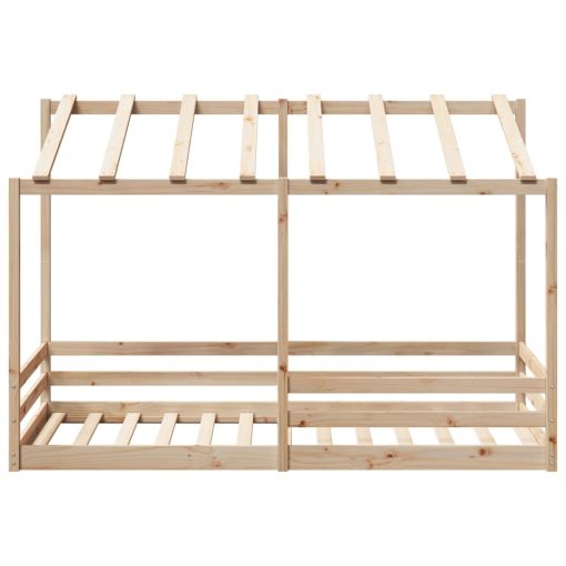 Letto Bambini Con Tetto Bianco 80x200 Cm Legno Massello Di Pino - Image 4