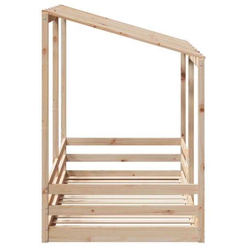 Letto Bambini Con Tetto Bianco 80x200 Cm Legno Massello Di Pino - Image 5