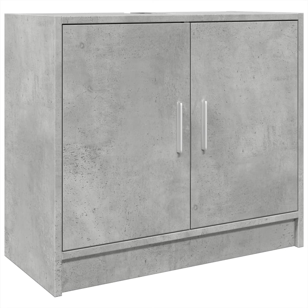 Mobile Lavabo Grigio Cemento 63x29x55 Cm In Legno Multistrato - Image 2