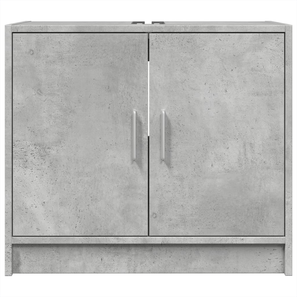 Mobile Lavabo Grigio Cemento 63x29x55 Cm In Legno Multistrato - Image 4