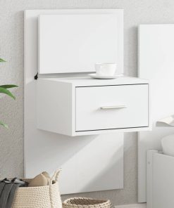 Comodino A Parete Con Luci Led Bianco