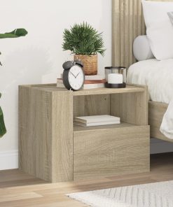Comodino A Muro Rovere Sonoma 45x30x35 cm