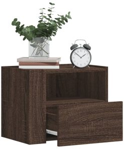 Comodini A Muro 2 Pz Rovere Marrone 45x30x35 cm