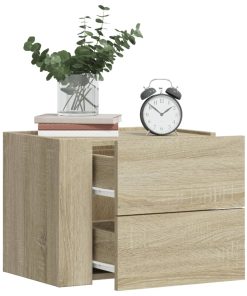 Comodini A Muro 2 Pz Rovere Sonoma 45x30x35 cm