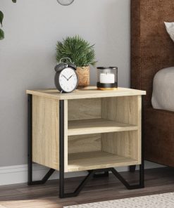 Comodini Rovere Sonoma 2pz 40x30x40 Cm In Truciolato