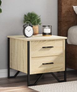 Comodini 2 Pz Rovere Sonoma 40x41x40 Cm In Legno Multistrato