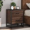 Comodini Rovere Marrone 2 Pz 40x31x50 Cm In Truciolato