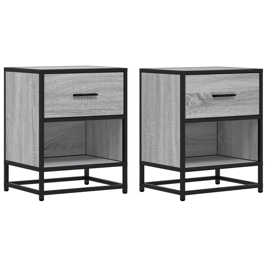 Comodini 2 Pz Grigio Sonoma 40x31x50 Cm In Truciolato - Image 2