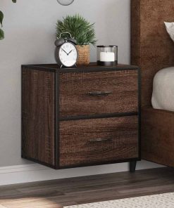Comodino A Muro Rovere Marrone 40x31x39,5 cm