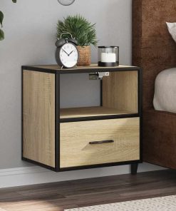 Comodino A Muro Rovere Sonoma 40x31x39,5 cm