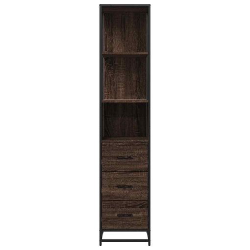 Armadietto Bagno Rovere Marrone 35x37,5x166cm Legno Multistrato - Image 5