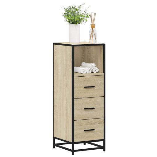 Armadietto Bagno Rovere Sonoma 35x37,5x100 Cm Legno Multistrato