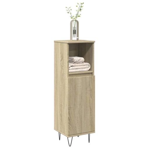 Armadietto Da Bagno Rovere Sonoma 30x30x100cm Legno Multistrato