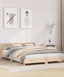 Letto Senza Materasso 160x200 Cm In Legno Massello Di Pino
