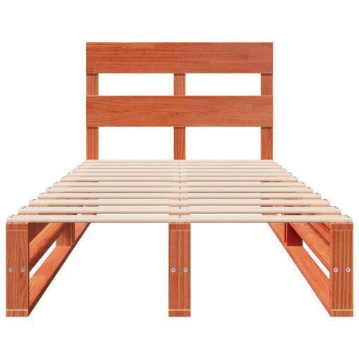Letto Senza Materasso Marrone Cera 90x200 Cm Legno Di Pino - Image 4