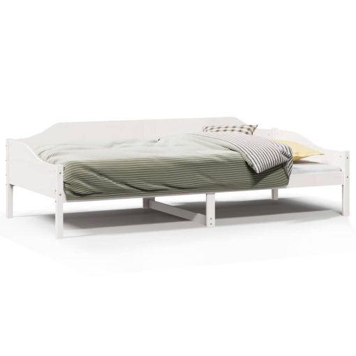 Letto Senza Materasso Bianco 90x200 Cm Legno Massello Di Pino - Image 2