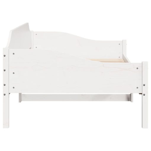 Letto Senza Materasso Bianco 90x200 Cm Legno Massello Di Pino - Image 6