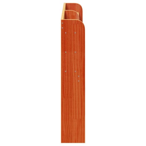 Testiera Con Ripiani Marrone Cera 140 Cm Legno Massello Di Pino - Image 4