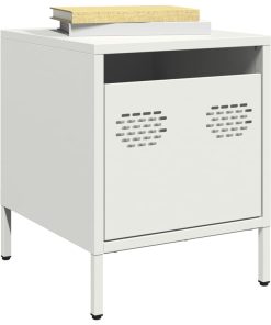 Comodino Bianco 35x39x43,5 Cm In Acciaio