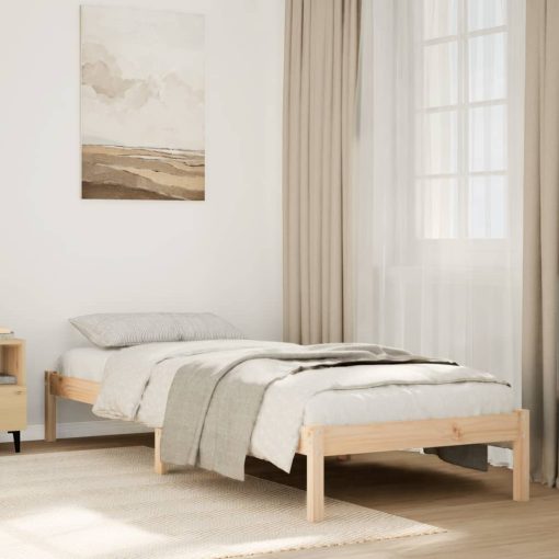 Letto Extra Lungo Senza Materasso 90x220 Cm In Legno Di Pino