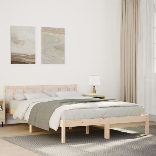 Letto Extra Lungo Senza Materasso 160x220 Cm In Legno Di Pino